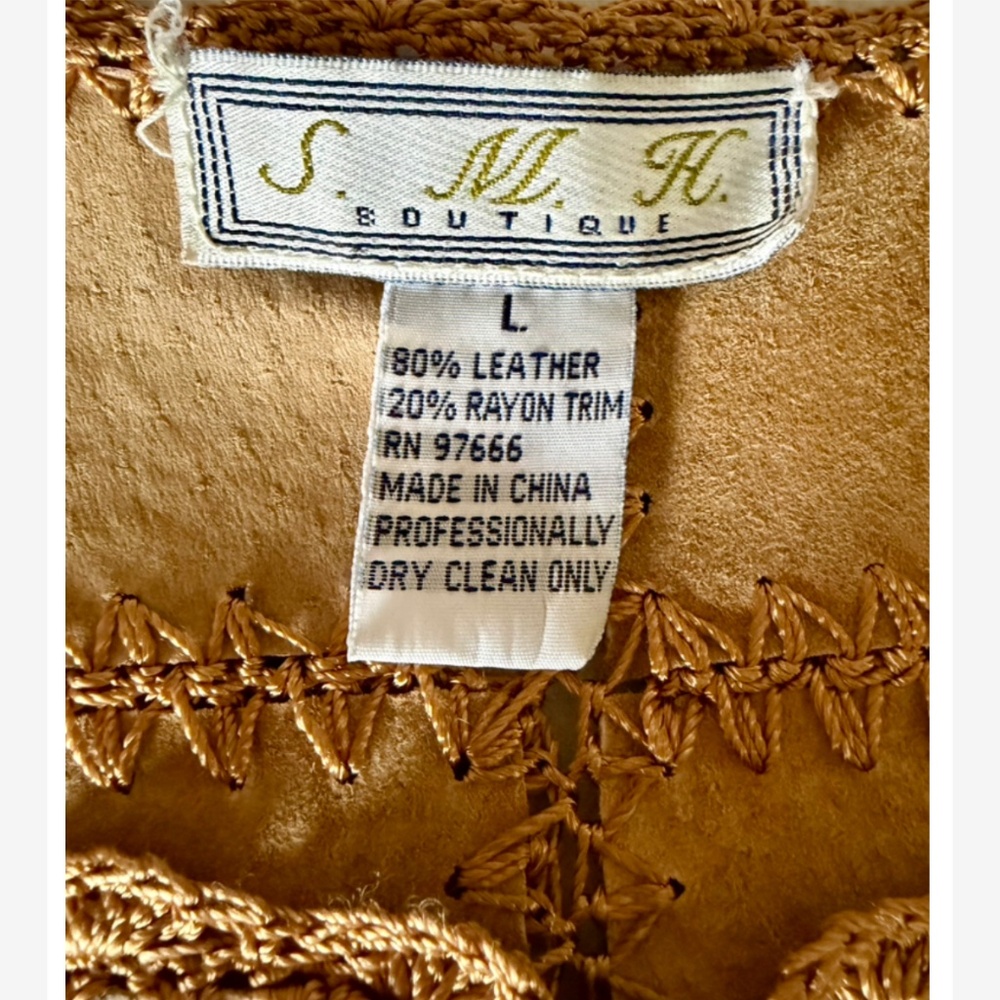 Boutique Leather Patchwork Shacket Leopard Print … - image 2